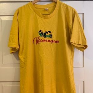 THRIFTED YELLOW NICARAGUA TEE ⚡️ XLARGE